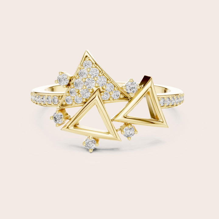 Round Cut Lab Grown Diamond Half Eternity Band, 0.25ct Total, Solid Gold