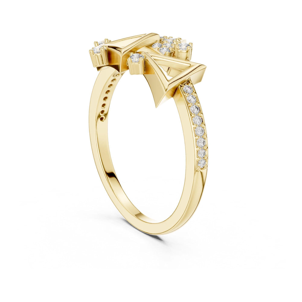 Round Cut Lab Grown Diamond Half Eternity Band, 0.25ct Total, Solid Gold