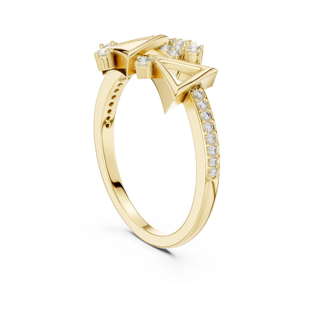 Round Cut Lab Grown Diamond Half Eternity Band, 0.25ct Total, Solid Gold
