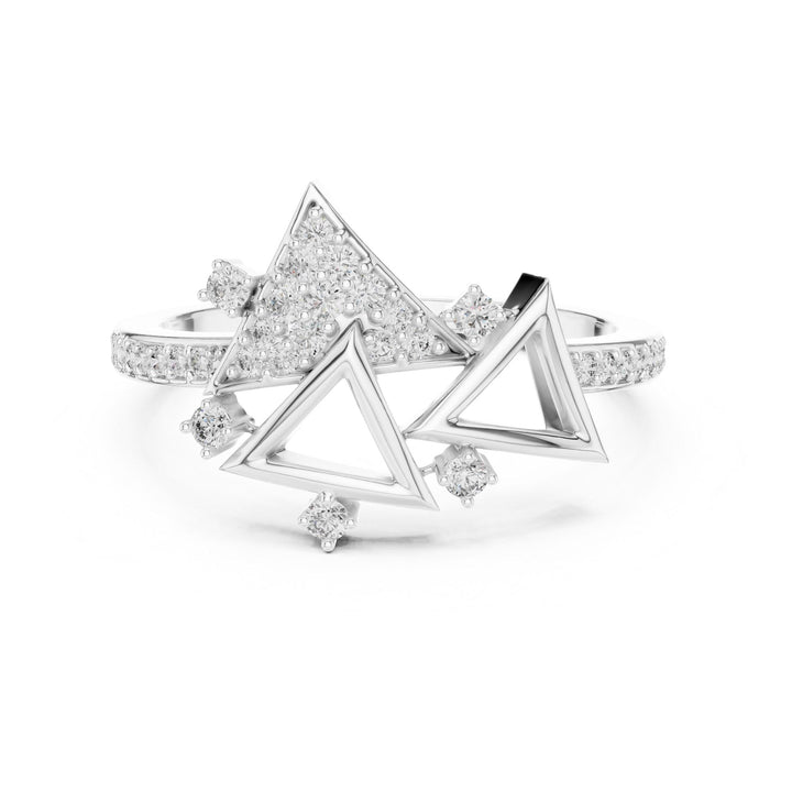 Round Cut Lab Grown Diamond Half Eternity Band, 0.25ct Total, Solid Gold