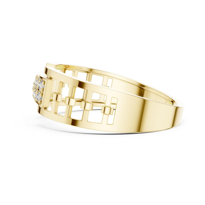 Round Cut Lab Grown Diamond Cluster Ring, 0.17ct Total, Solid Gold