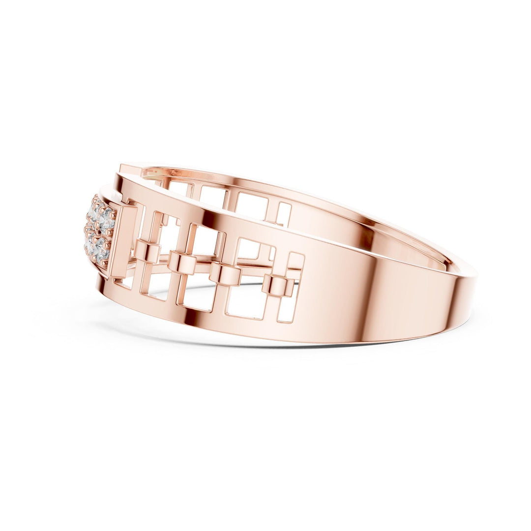 Round Cut Lab Grown Diamond Cluster Ring, 0.17ct Total, Solid Gold
