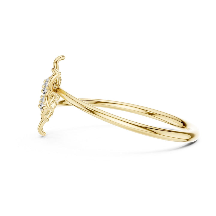 Round Cut Lab Grown Diamond Cluster Ring, 0.06ct Total, Solid Gold