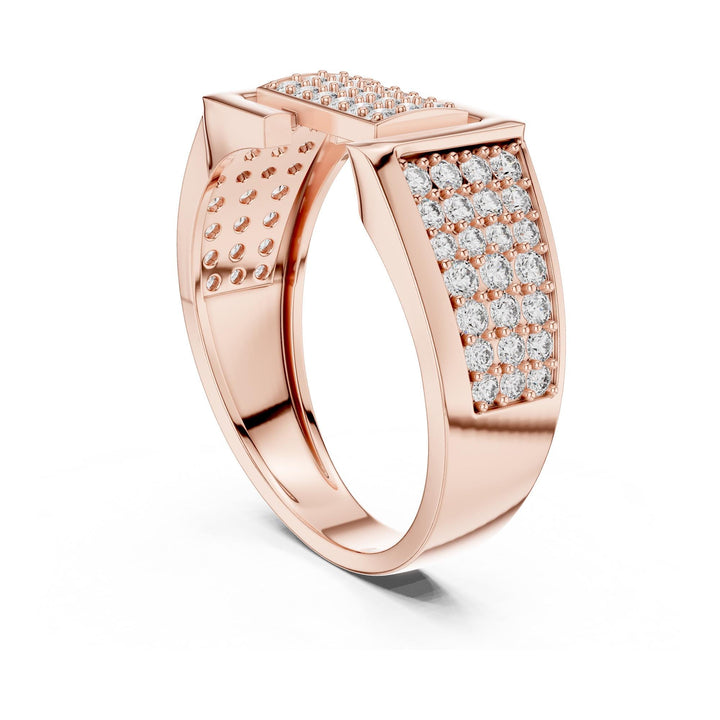 Round Cut Lab Grown Diamond Half Eternity Band, 0.79ct Total, Solid Gold