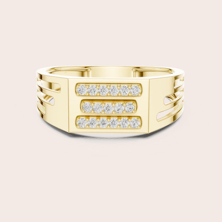 Round Cut Lab Grown Diamond Cluster Ring, 0.17ct Total, Solid Gold