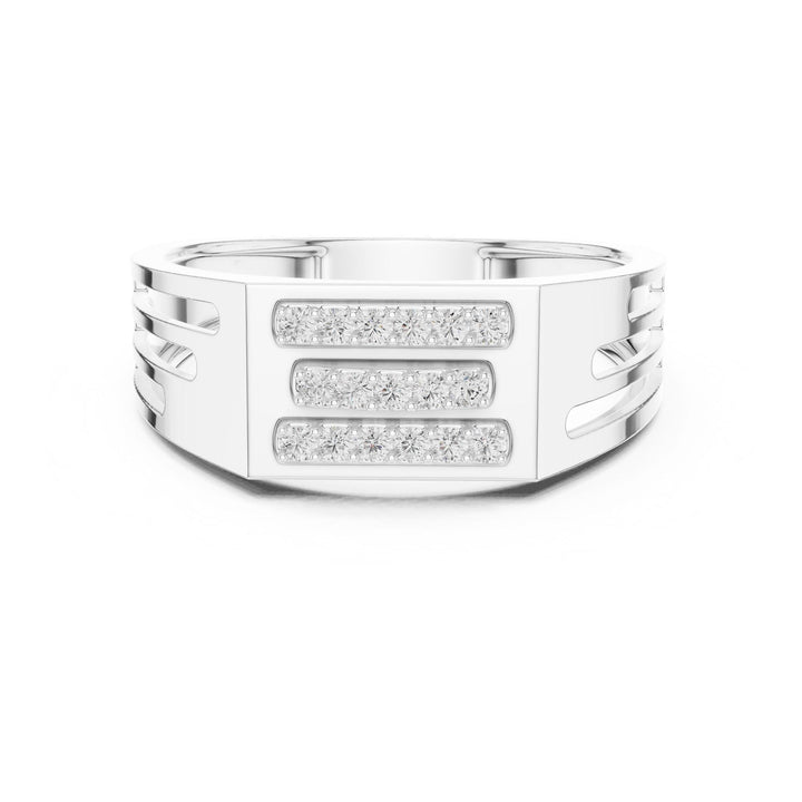 Round Cut Lab Grown Diamond Cluster Ring, 0.17ct Total, Solid Gold