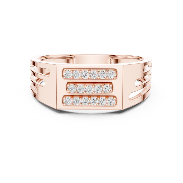 Round Cut Lab Grown Diamond Cluster Ring, 0.17ct Total, Solid Gold