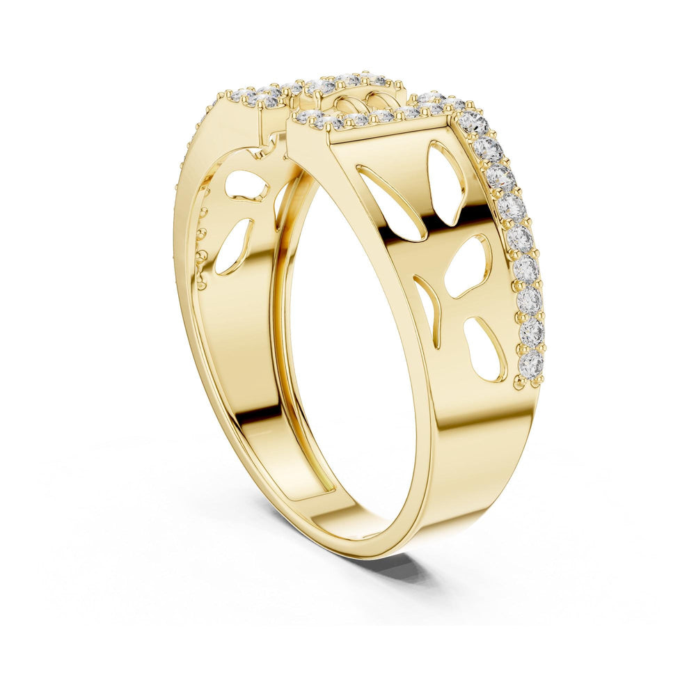 Round Cut Lab Grown Diamond Half Eternity Band, 0.38ct Total, Solid Gold