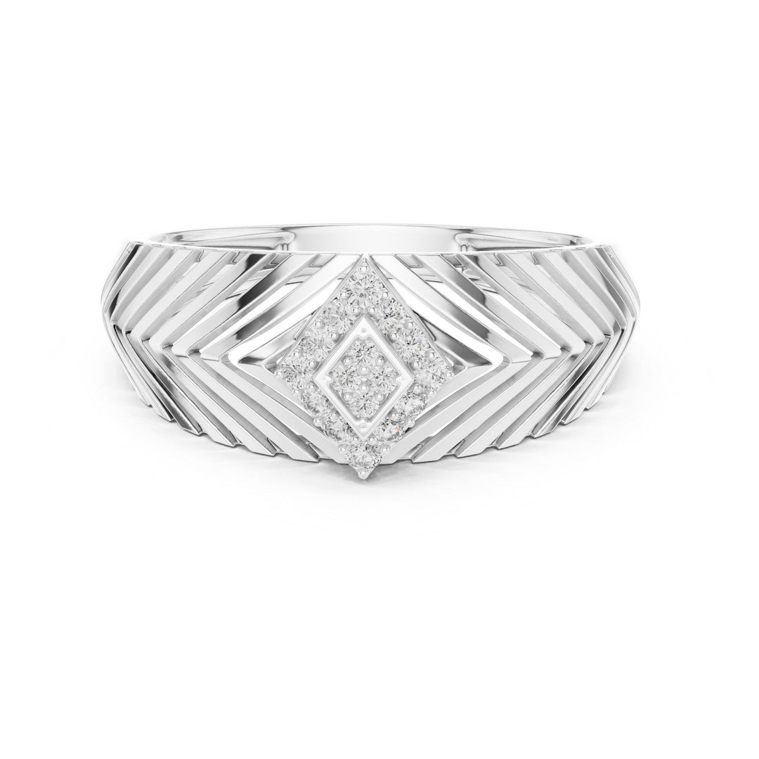Round Cut Lab Grown Diamond Cluster Ring, 0.13ct Total, Solid Gold