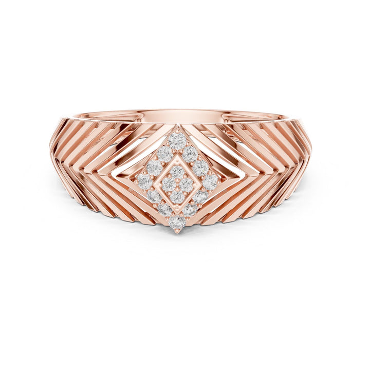 Round Cut Lab Grown Diamond Cluster Ring, 0.13ct Total, Solid Gold