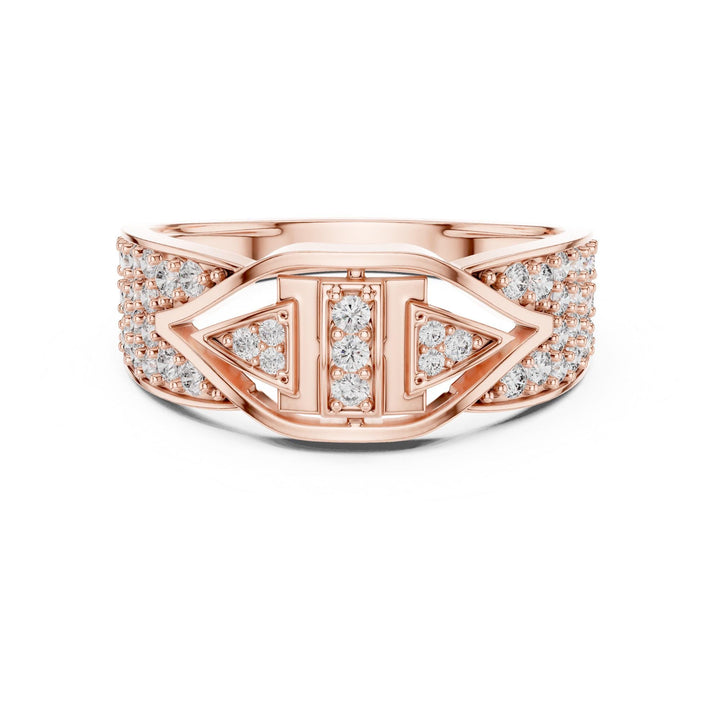 Round Cut Lab Grown Diamond Half Eternity Band, 0.61ct Total, Solid Gold