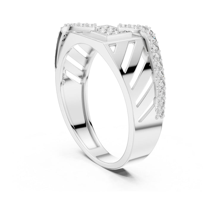 Round Cut Lab Grown Diamond Half Eternity Band, 0.34ct Total, Solid Gold