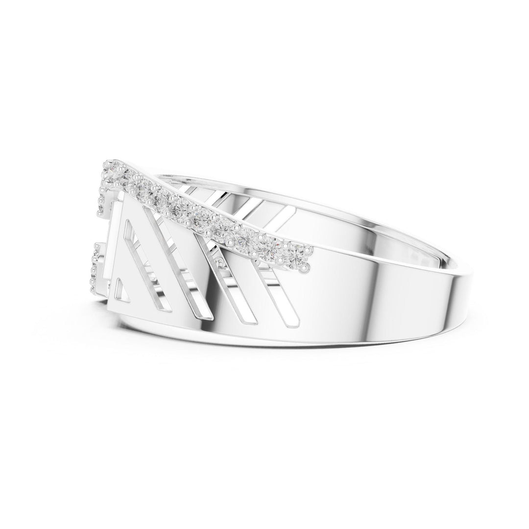 Round Cut Lab Grown Diamond Half Eternity Band, 0.34ct Total, Solid Gold
