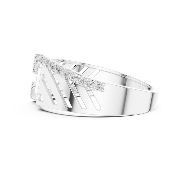 Round Cut Lab Grown Diamond Half Eternity Band, 0.34ct Total, Solid Gold