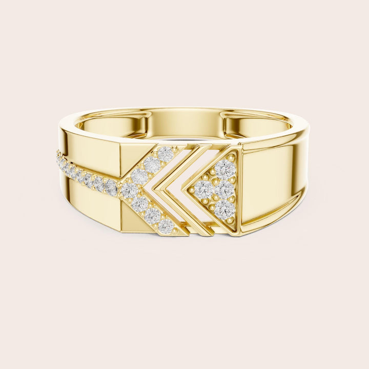 Round Cut Lab Grown Diamond Cluster Ring, 0.19ct Total, Solid Gold
