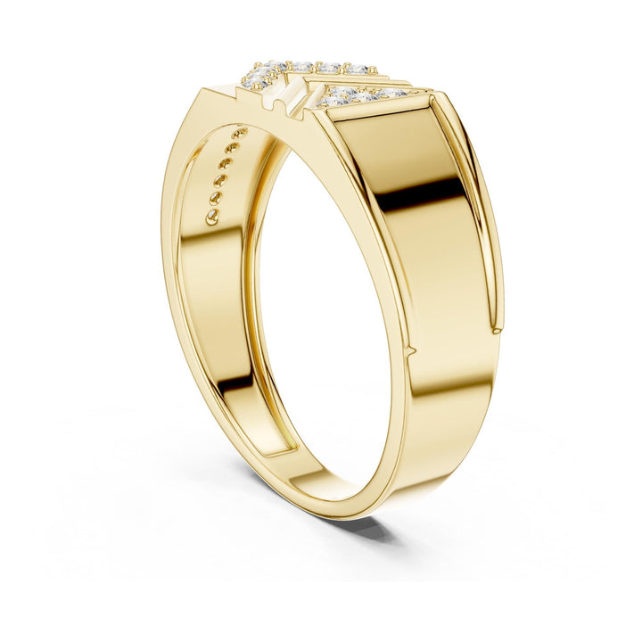 Round Cut Lab Grown Diamond Cluster Ring, 0.19ct Total, Solid Gold