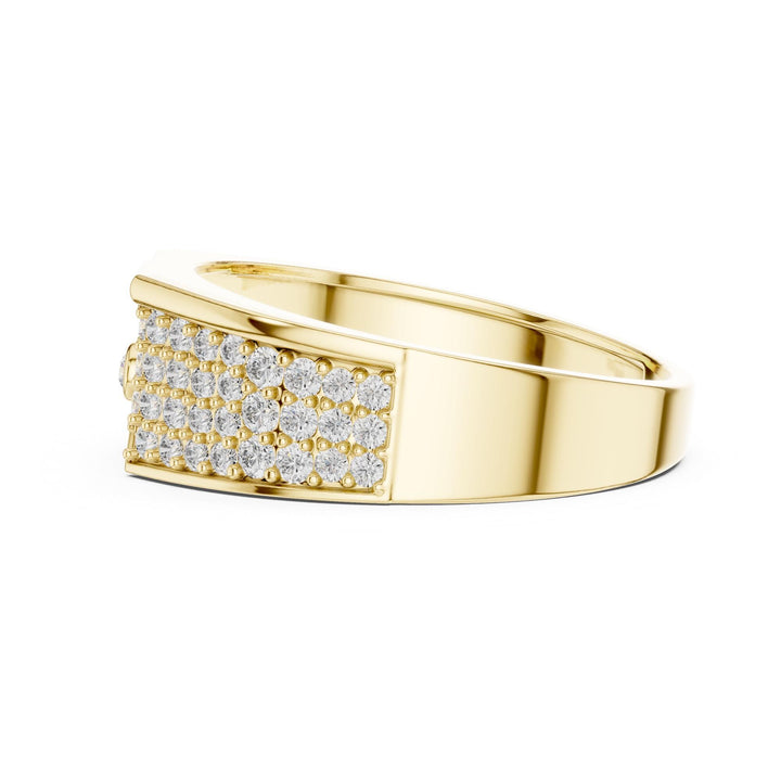 Round Cut Lab Grown Diamond Cluster Ring, 0.42ct Total, Solid Gold