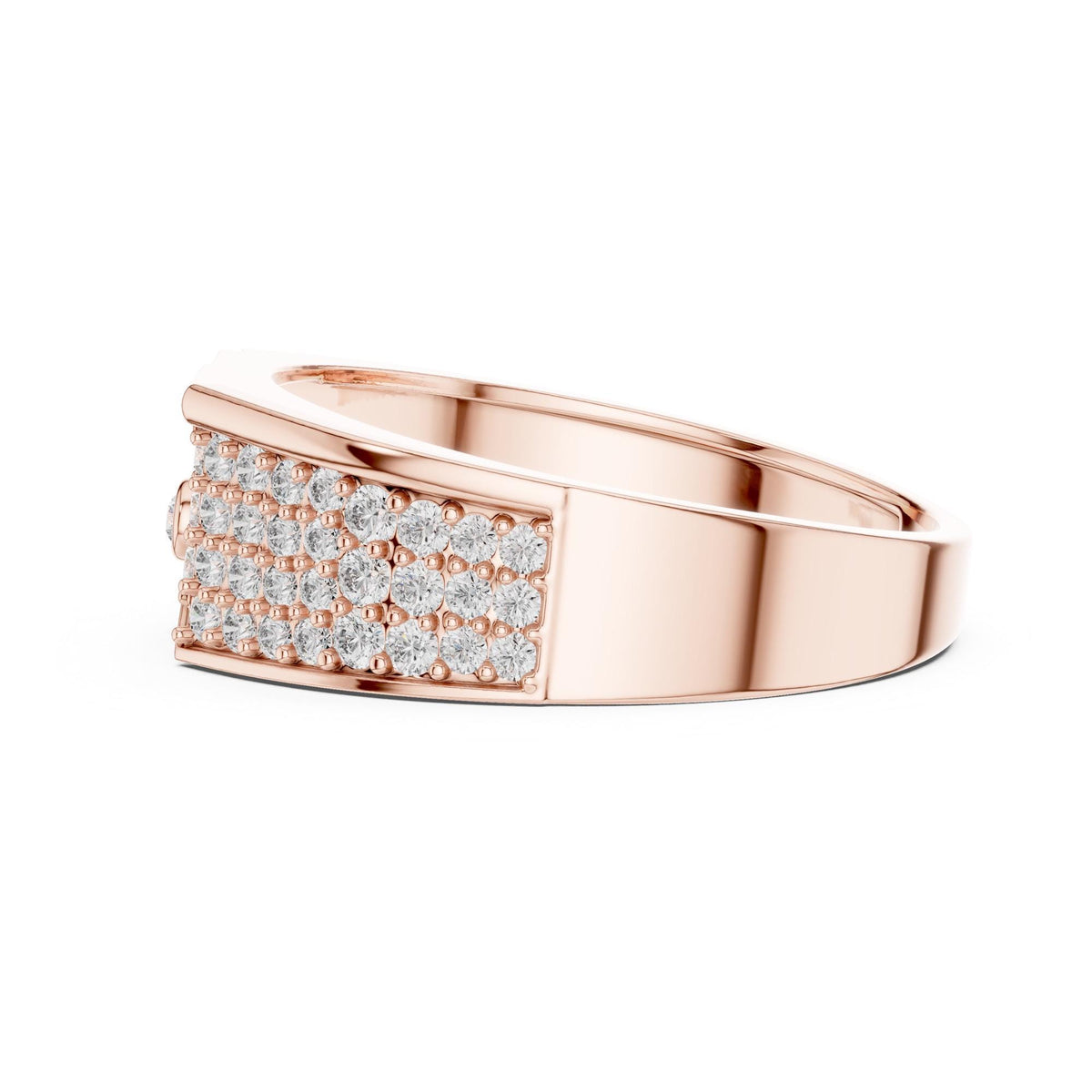 Round Cut Lab Grown Diamond Cluster Ring, 0.42ct Total, Solid Gold