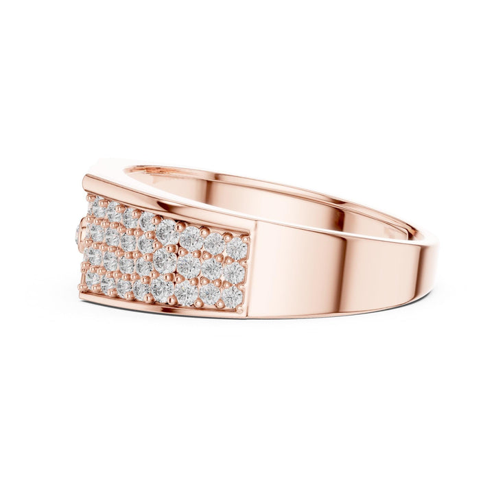 Round Cut Lab Grown Diamond Cluster Ring, 0.42ct Total, Solid Gold