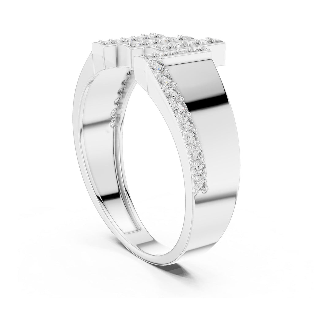 Round Cut Lab Grown Diamond Half Eternity Band, 0.39ct Total, Solid Gold