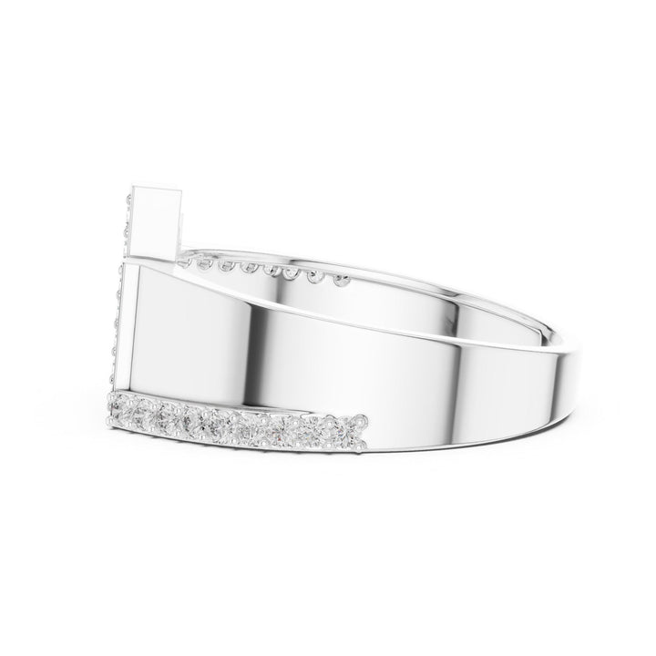 Round Cut Lab Grown Diamond Half Eternity Band, 0.39ct Total, Solid Gold