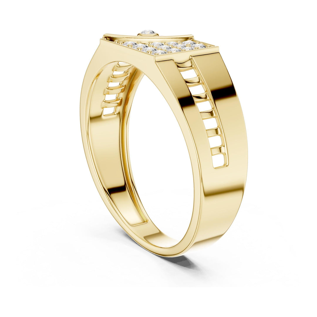Round Cut Lab Grown Diamond Cluster Ring, 0.18ct Total, Solid Gold