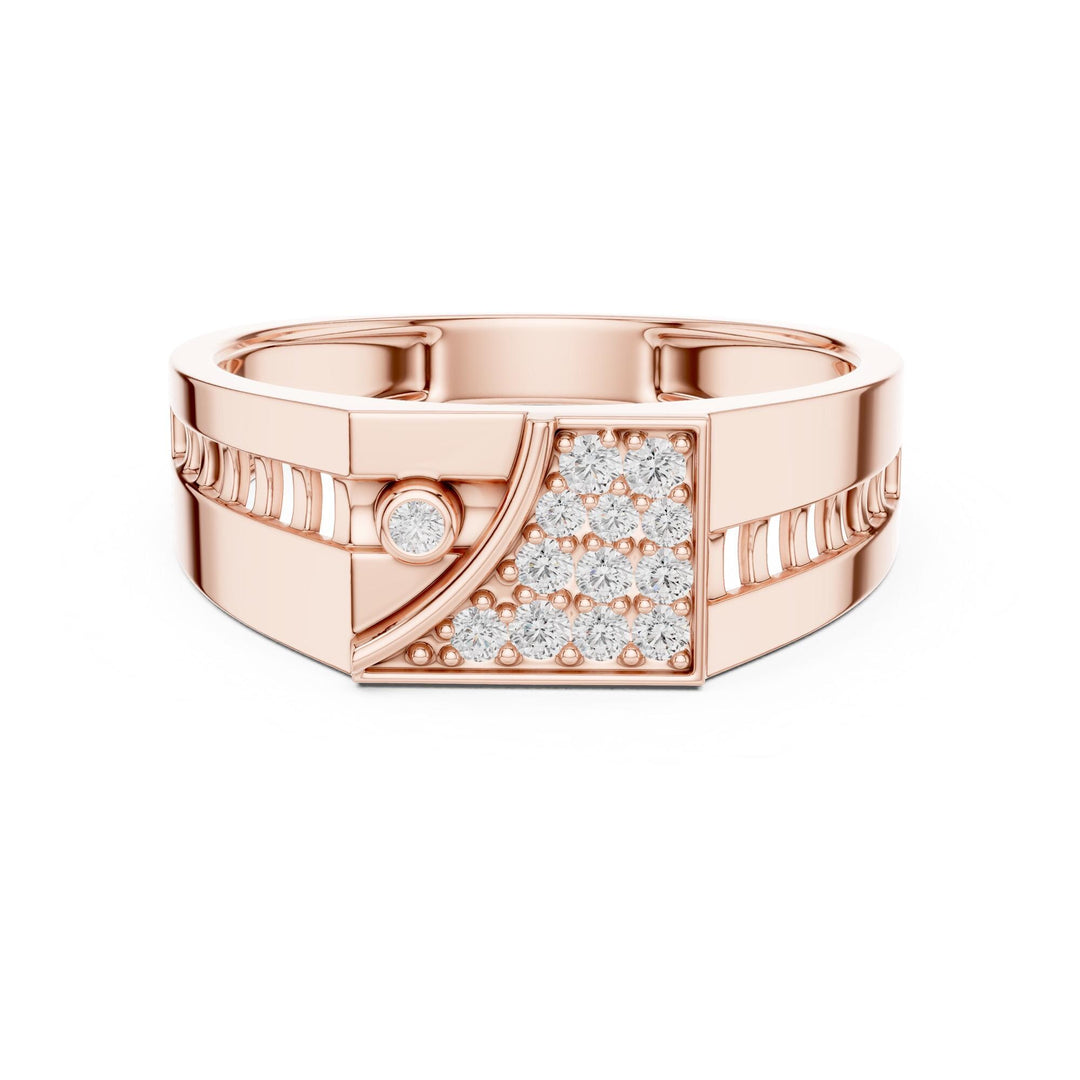 Round Cut Lab Grown Diamond Cluster Ring, 0.18ct Total, Solid Gold