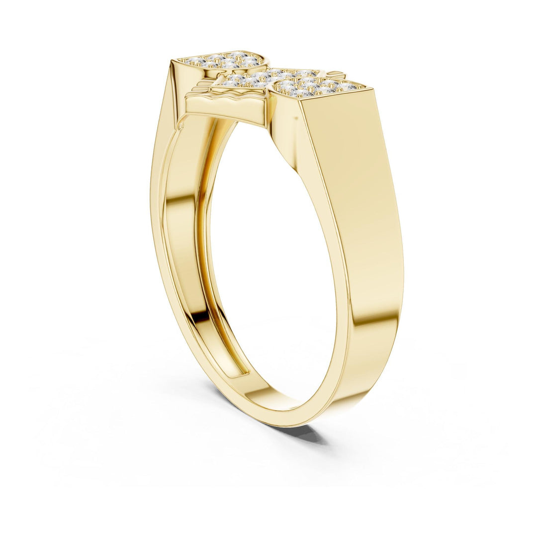 Round Cut Lab Grown Diamond Cluster Ring, 0.26ct Total, Solid Gold