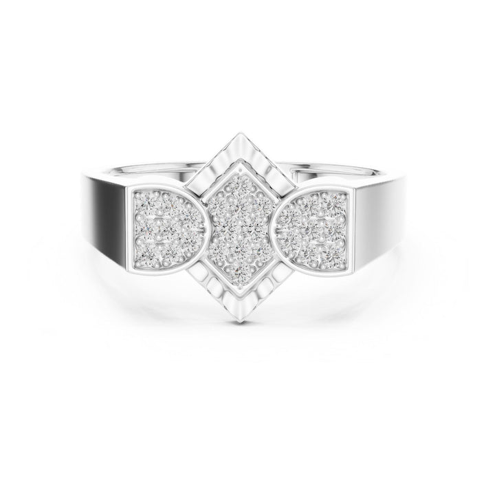 Round Cut Lab Grown Diamond Cluster Ring, 0.26ct Total, Solid Gold