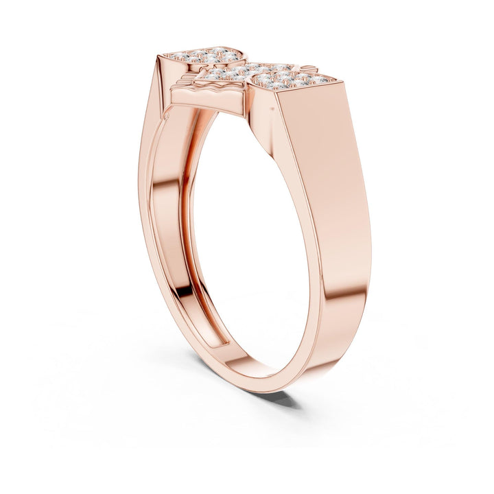 Round Cut Lab Grown Diamond Cluster Ring, 0.26ct Total, Solid Gold