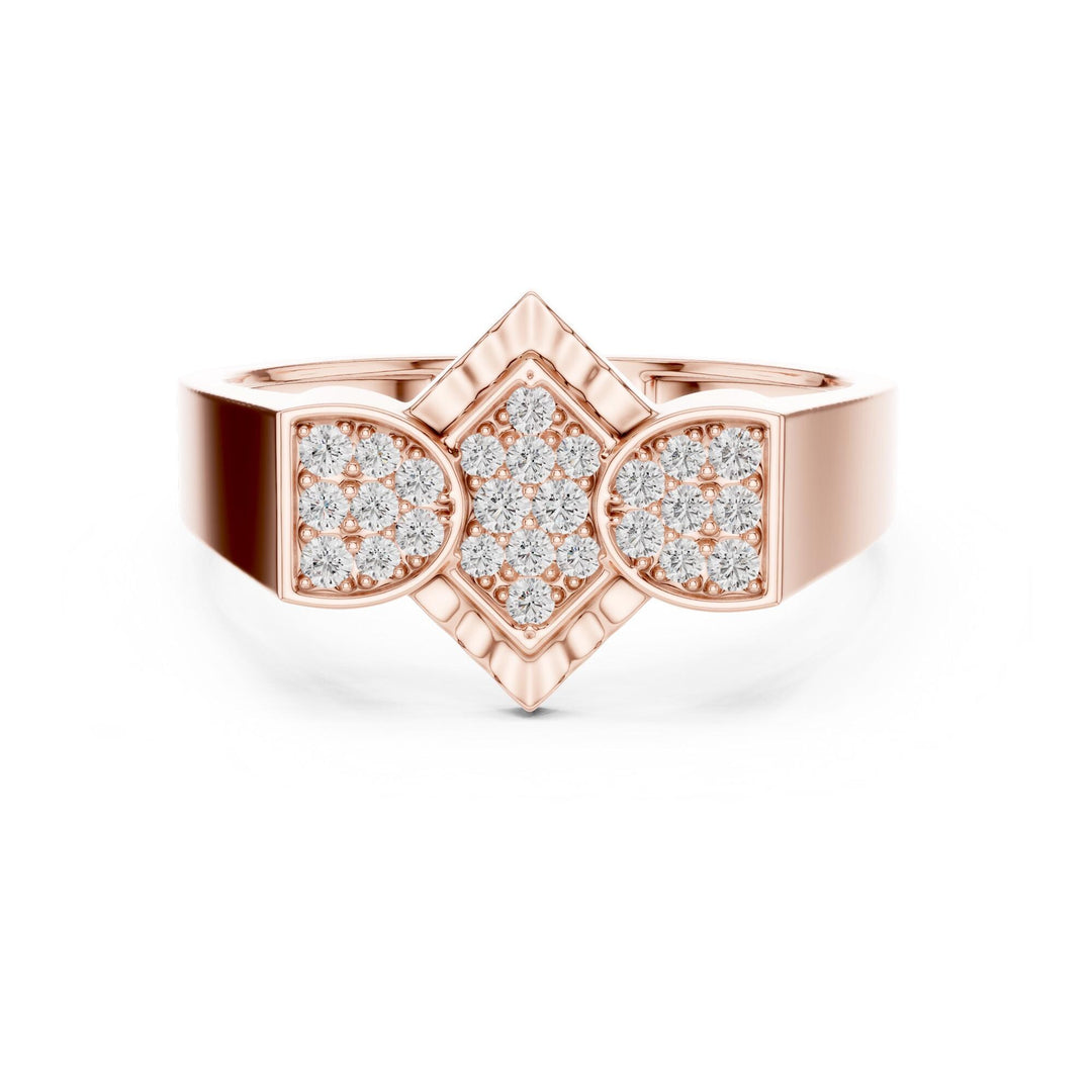 Round Cut Lab Grown Diamond Cluster Ring, 0.26ct Total, Solid Gold