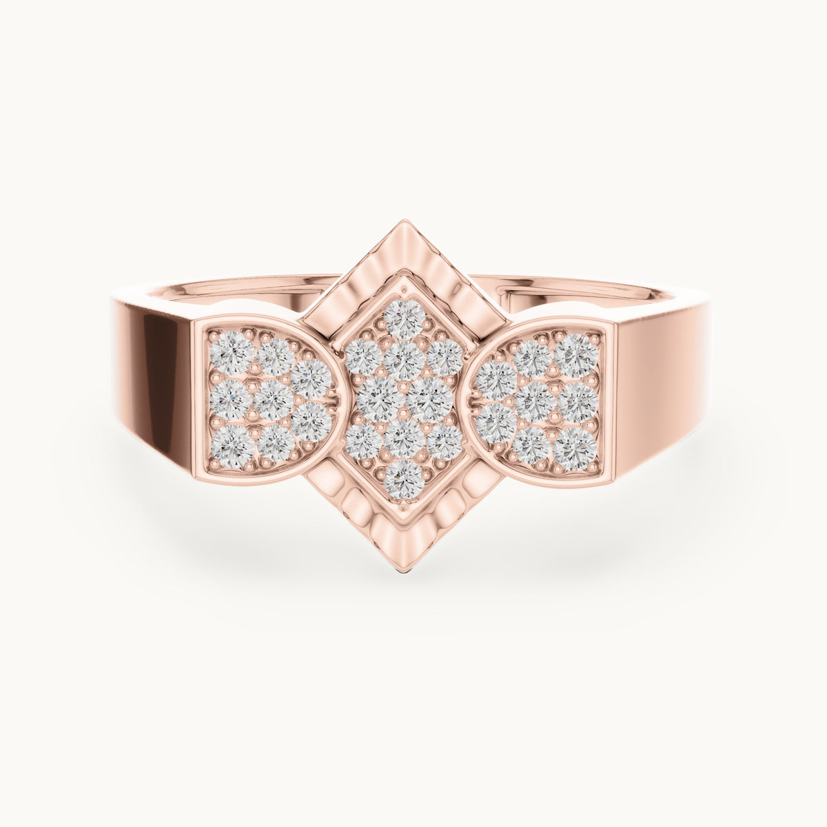 Round Cut Lab Grown Diamond Cluster Ring, 0.26ct Total, Solid Gold