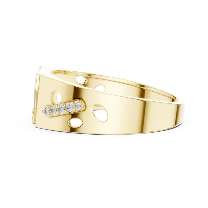 Round Cut Lab Grown Diamond Half Eternity Band, 0.18ct Total, Solid Gold