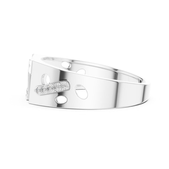 Round Cut Lab Grown Diamond Half Eternity Band, 0.18ct Total, Solid Gold