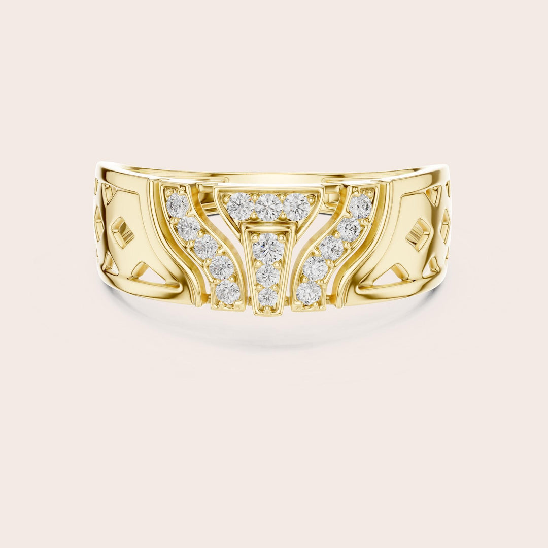 Round Cut Lab Grown Diamond Cluster Ring, 0.17ct Total, Solid Gold