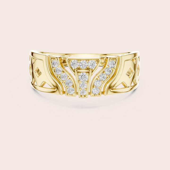 Round Cut Lab Grown Diamond Cluster Ring, 0.17ct Total, Solid Gold