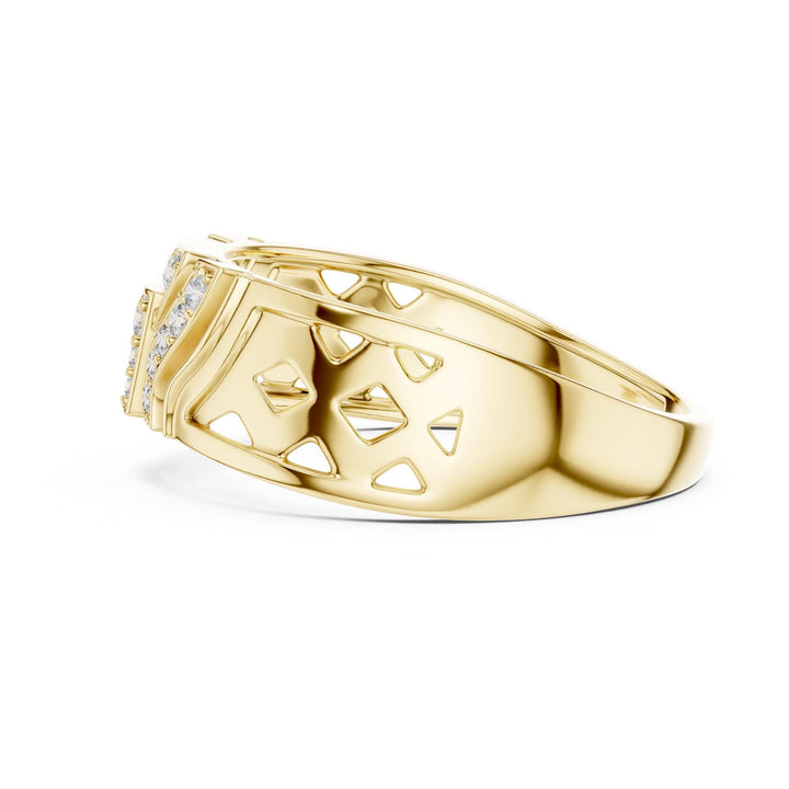 Round Cut Lab Grown Diamond Cluster Ring, 0.17ct Total, Solid Gold