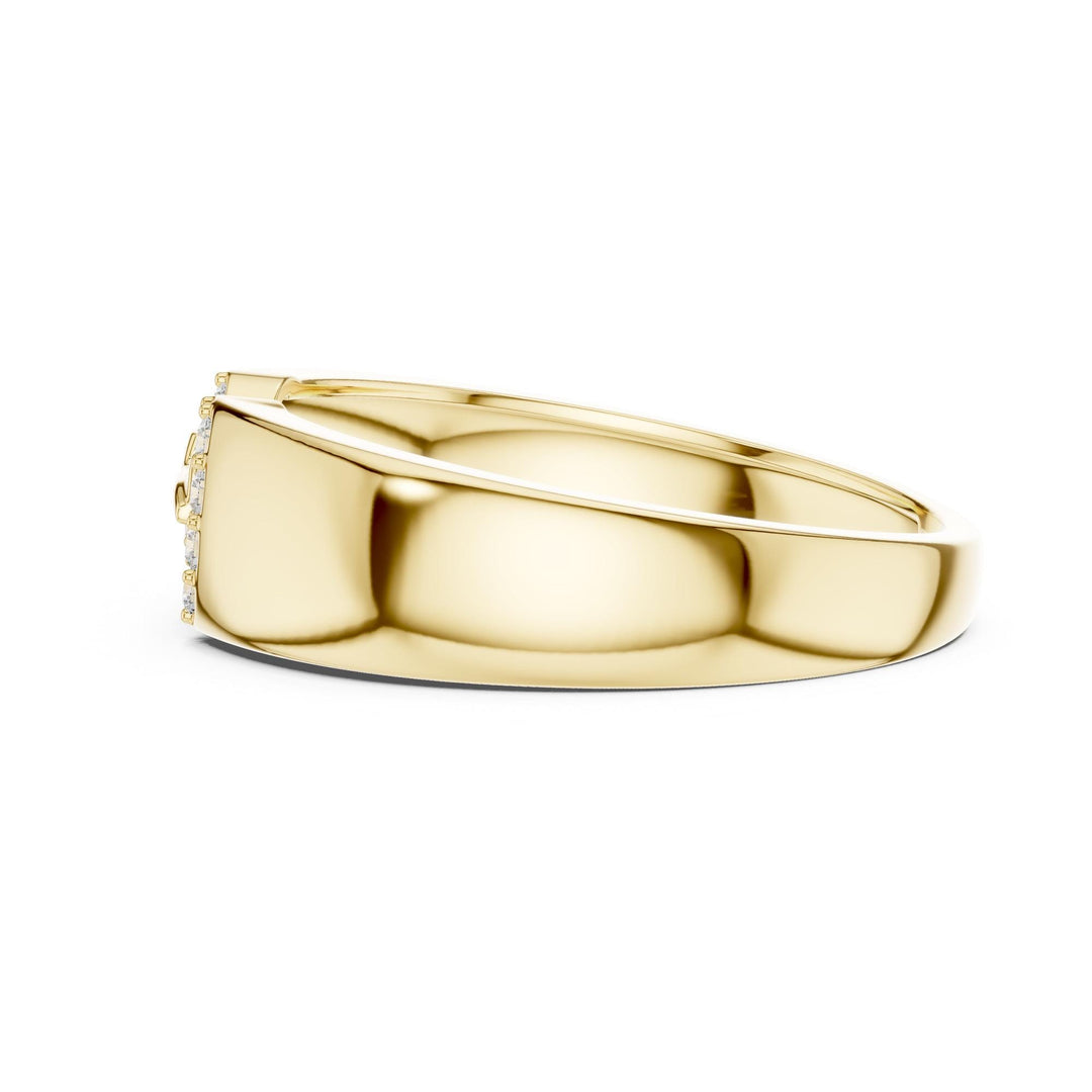 Round Cut Lab Grown Diamond Cluster Ring, 0.14ct Total, Solid Gold