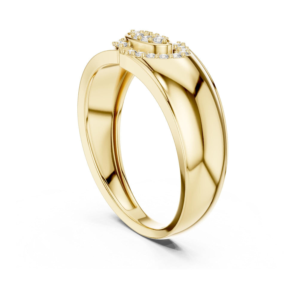 Round Cut Lab Grown Diamond Cluster Ring, 0.22ct Total, Solid Gold