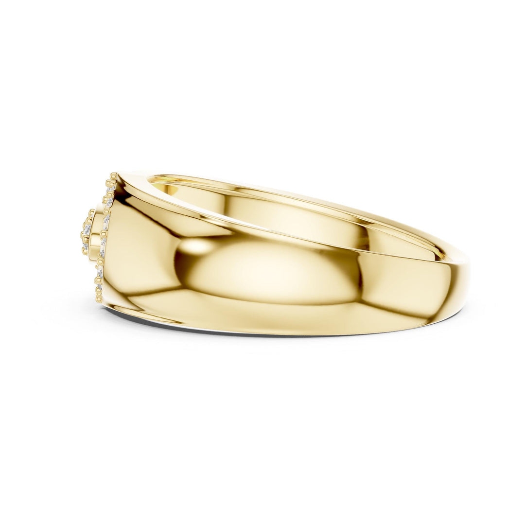 Round Cut Lab Grown Diamond Cluster Ring, 0.22ct Total, Solid Gold