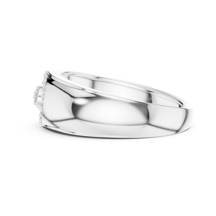Round Cut Lab Grown Diamond Cluster Ring, 0.22ct Total, Solid Gold