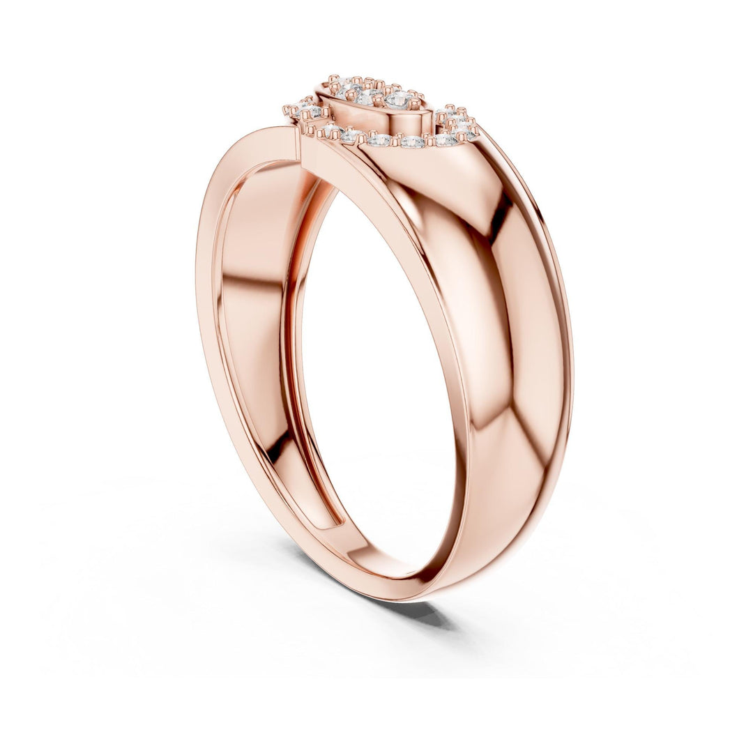 Round Cut Lab Grown Diamond Cluster Ring, 0.22ct Total, Solid Gold