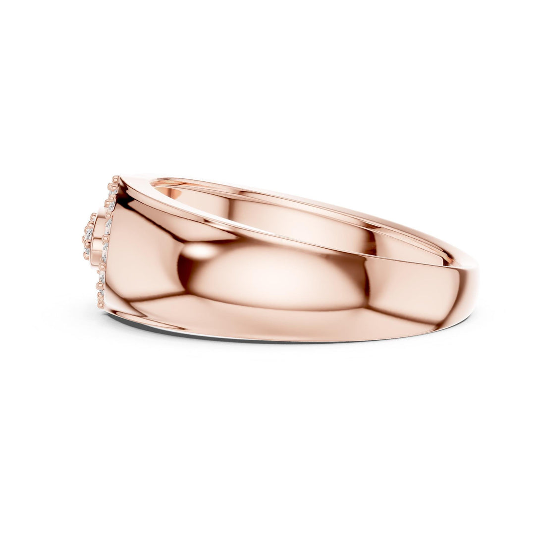Round Cut Lab Grown Diamond Cluster Ring, 0.22ct Total, Solid Gold