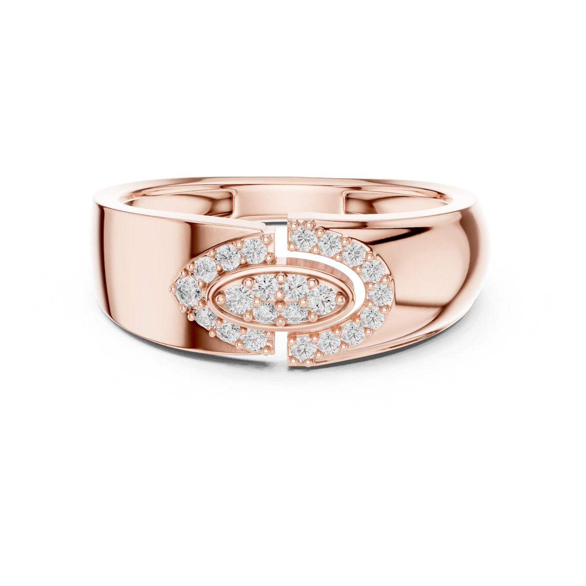Round Cut Lab Grown Diamond Cluster Ring, 0.22ct Total, Solid Gold