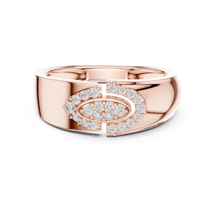 Round Cut Lab Grown Diamond Cluster Ring, 0.22ct Total, Solid Gold