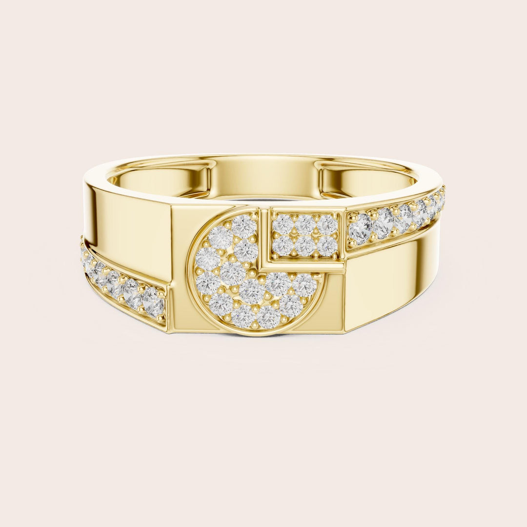 Round Cut Lab Grown Diamond Half Eternity Band, 0.40ct Total, Solid Gold