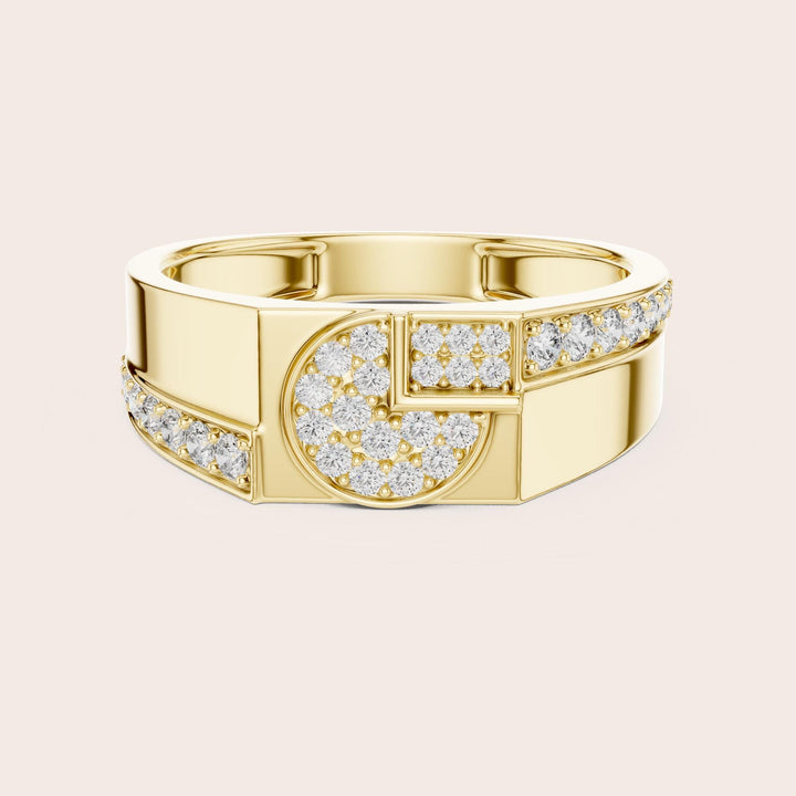 Round Cut Lab Grown Diamond Half Eternity Band, 0.40ct Total, Solid Gold