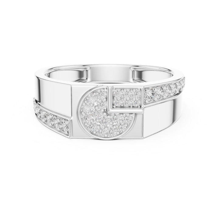 Round Cut Lab Grown Diamond Half Eternity Band, 0.40ct Total, Solid Gold