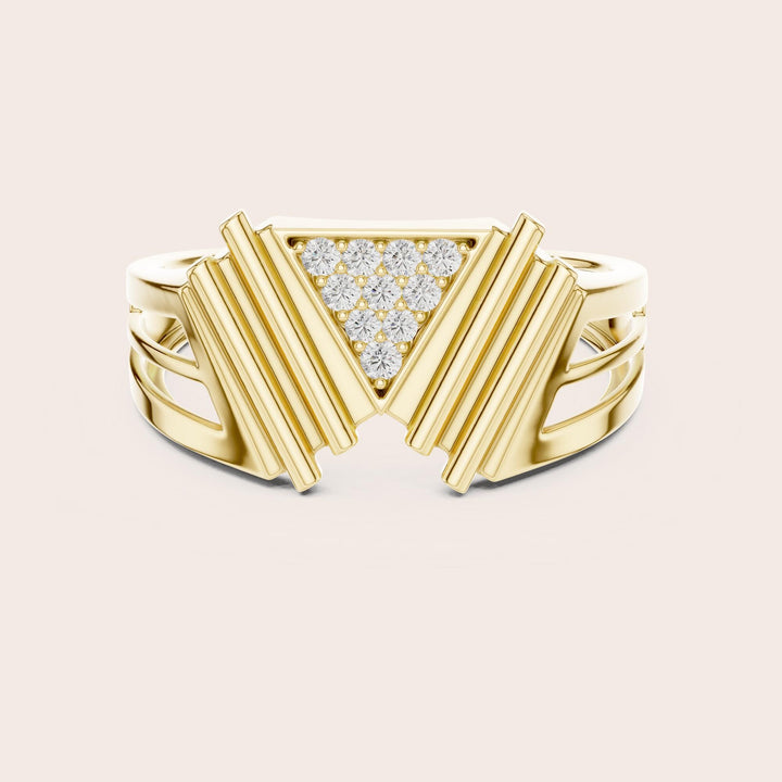 Round Cut Lab Grown Diamond Cluster Ring, 0.12ct Total, Solid Gold