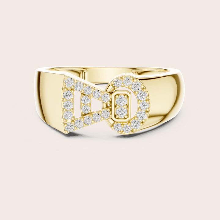 Round Cut Lab Grown Diamond Cluster Ring, 0.25ct Total, Solid Gold
